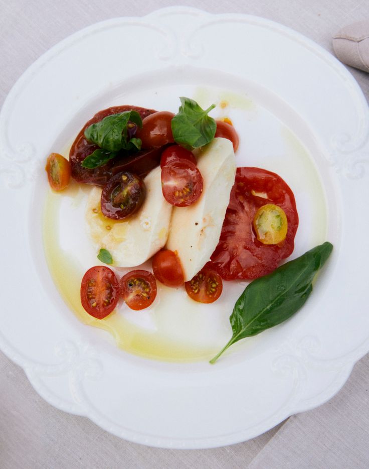 Tomato, mozzarella and basil salad from the HOUSE TEAM