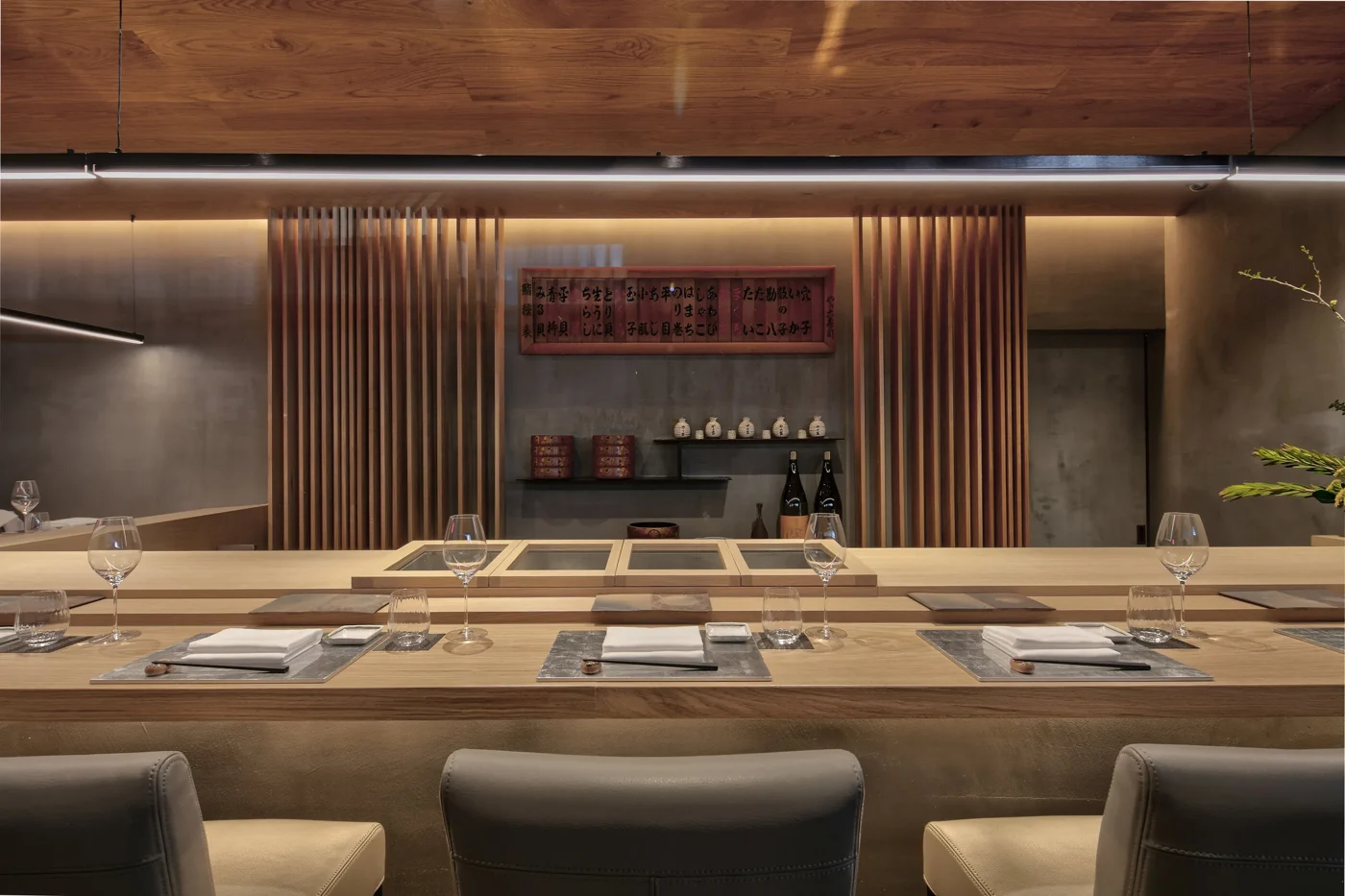 The sushi counter at NAKAJI