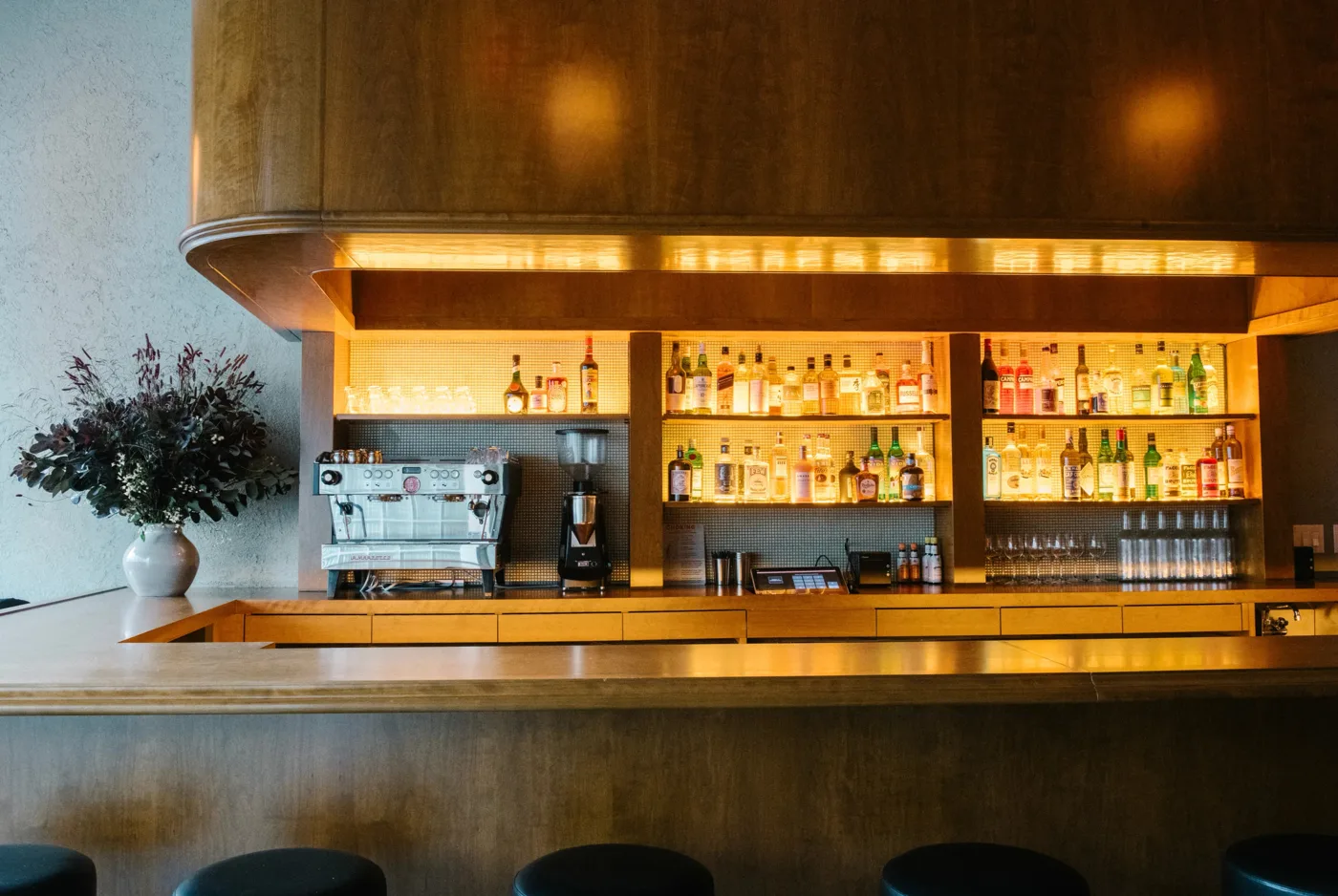 The bar at BRIDGES