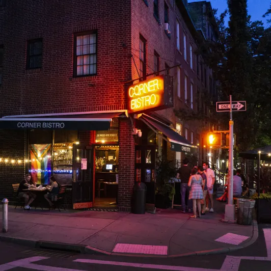 Corner Bistro exterior in the West Village