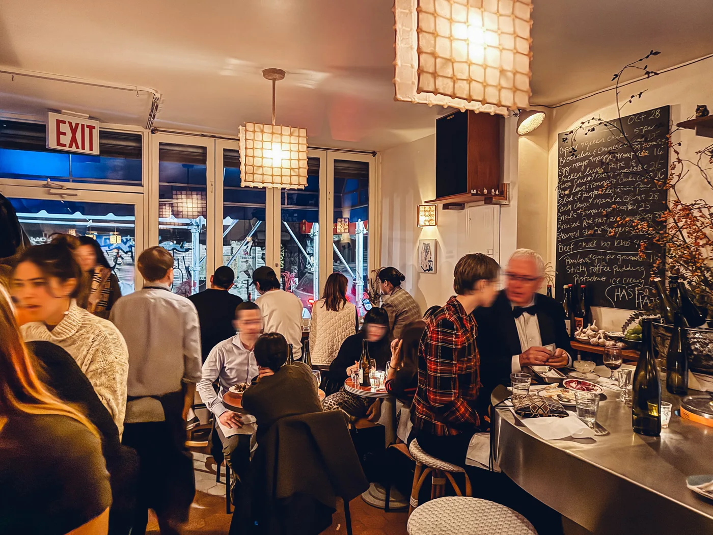 Evening inside HA’S SNACK BAR