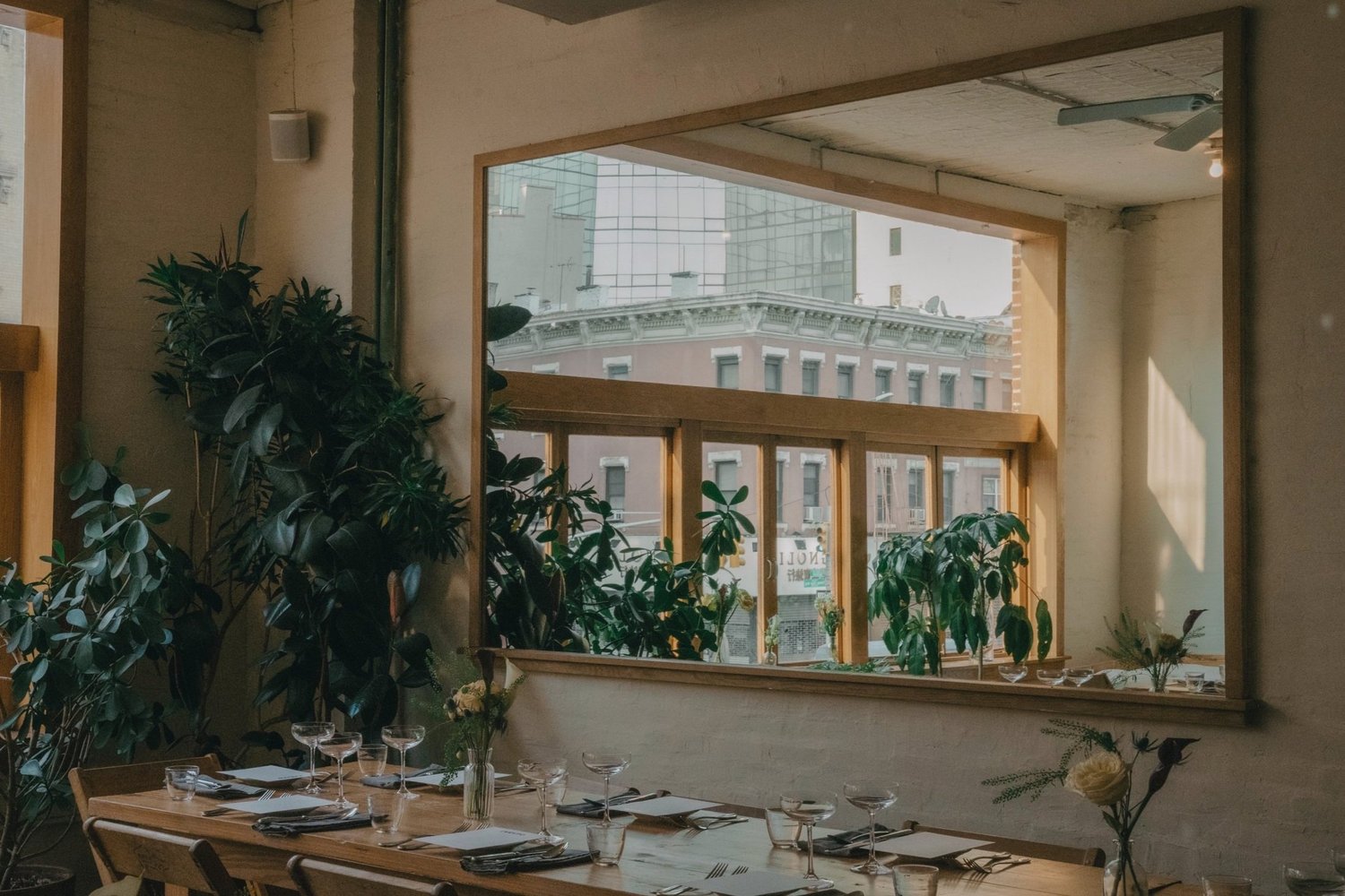The Original Room at LEE’S, set for dinner